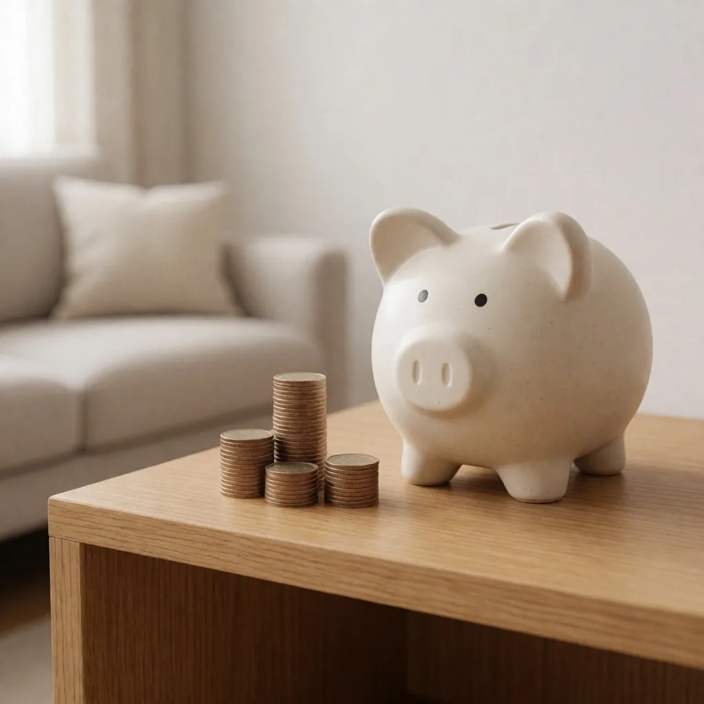 Türk lirası banknot ve madeni paralarla dolu cam kavanoz