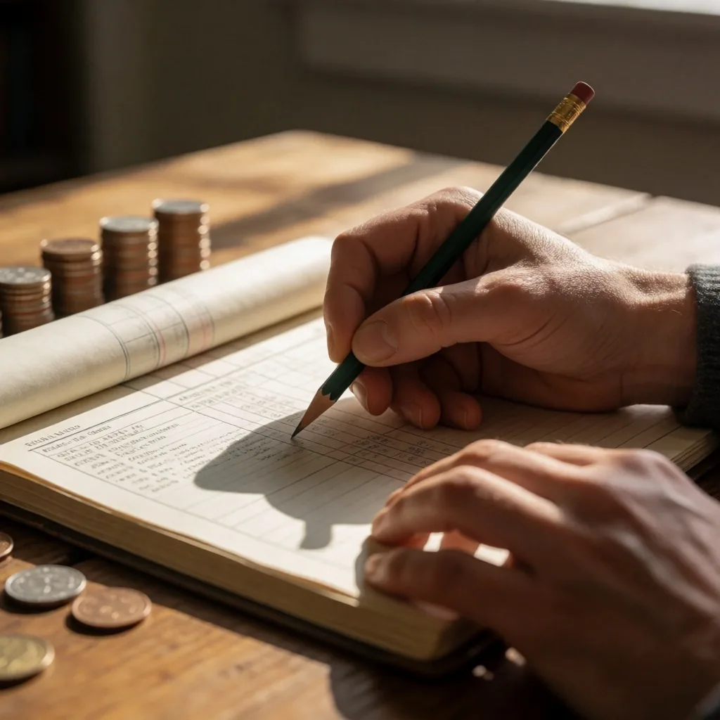 Finansal kayıt tutma sahnesi